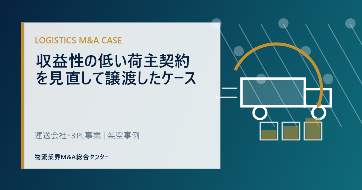 収益性の低い荷主契約を見直して譲渡したケース